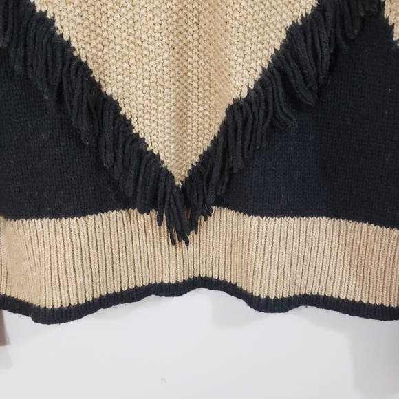 MADEWELL merino wool alpaca blend geometric fringe sweater - Picture 4 of 8
